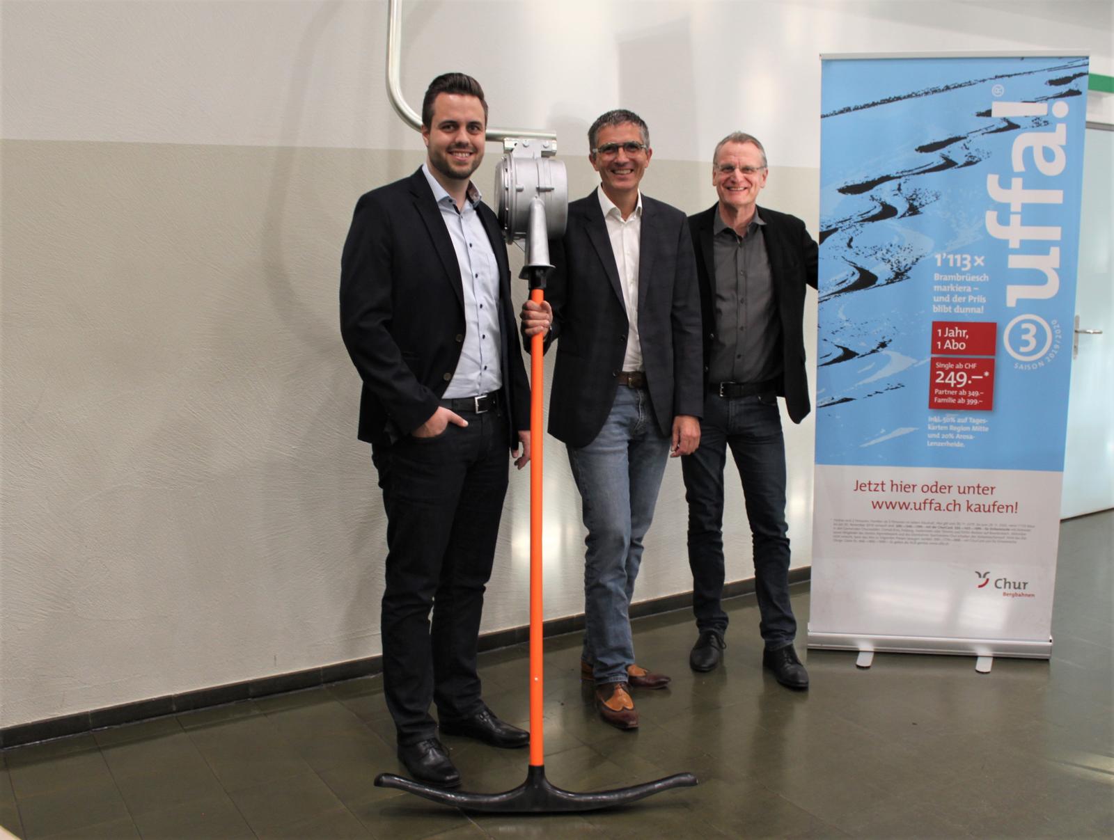Der neue Verwaltungsrat mit Andreas Riedi, Tom Leibundgut und Reto Küng. 