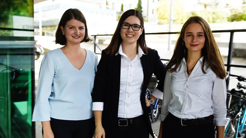 Flavia Aebli, Géraldine Danuser und Julia Müller (von links) engagieren sich für eine junge Politik.