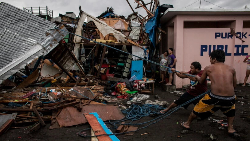 Taifun "Kammuri" richtete auf den Philippinen unter anderem in der im Osten des Landes gelegenen Stadt Legazpi City schwere Schäden an.