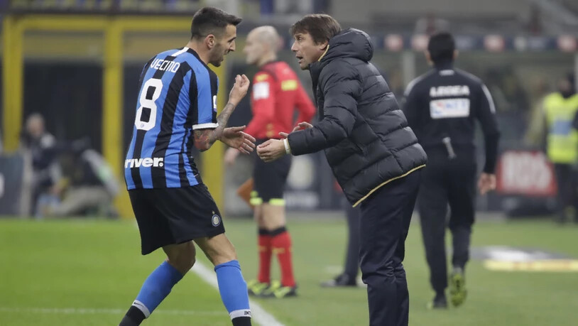 Für Matias Vecino und Antonio Conte endete mit Inter Mailand eine Serie von fünf Serie-A-Siegen in Serie