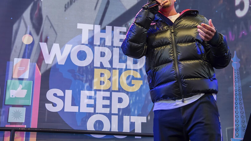Hollywood-Star Will Smith beteiligt sich an einer Demonstration gegen Obdachlosigkeit in New York.