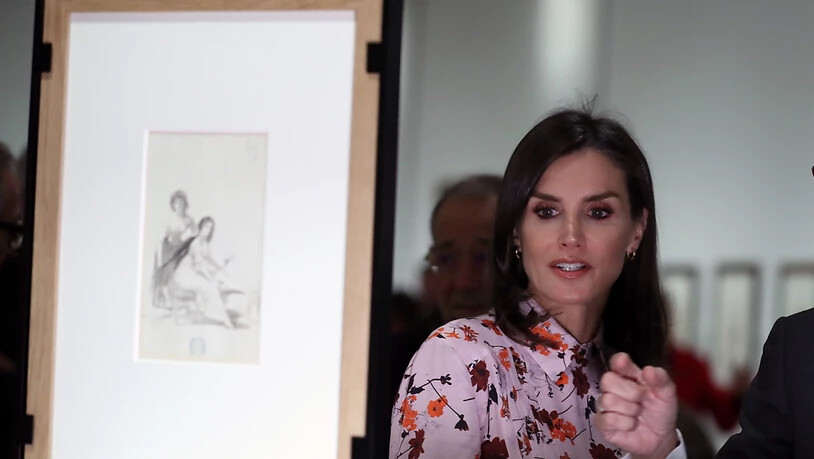 Die spanische Königin Letizia nahm im Prado-Museum im November an der Eröffnung einer Ausstellung mit Zeichnungen von Goya teil. Die Ausstellung dauert noch bis am 16. Februar. Der Prado ist eines der bedeutendsten Kunstmuseen der Welt. (Archivbild)