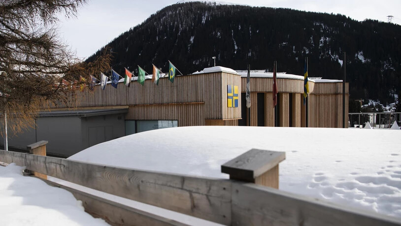 Hier trifft sich die Welt: Im und um das Kongresszentrum in Davos laufen die Vorbereitungen fürs WEF auf Hochtouren