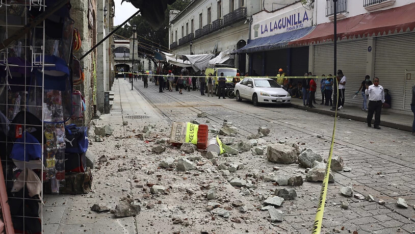 In Mexiko hat ein Erdbeben vielerorts Schäden an Gebäuden angerichtet und einige Todesopfer gefordert.