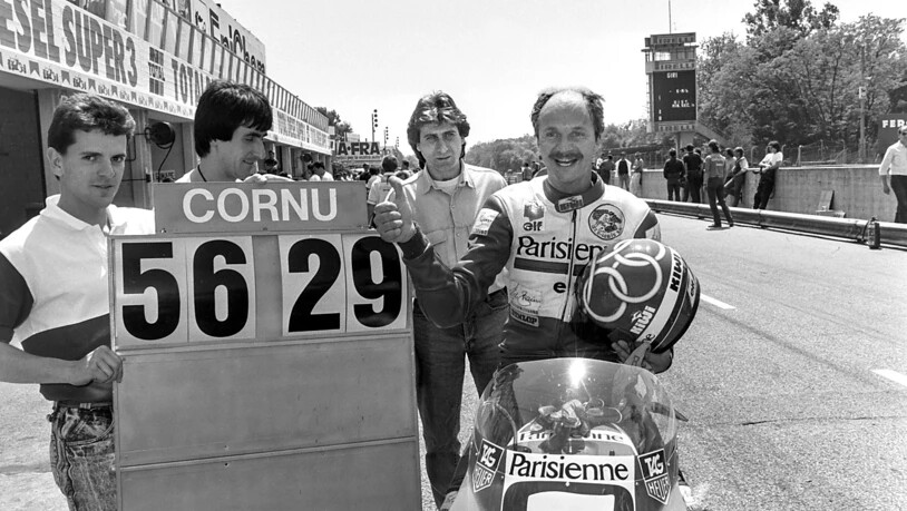 Jacques Cornu nach einem Training zum Grand Prix der Nationen in Monza