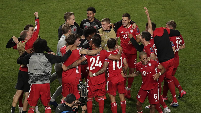 Die grosse Freude der Bayern nach dem sechsten Triumph in der Champions League