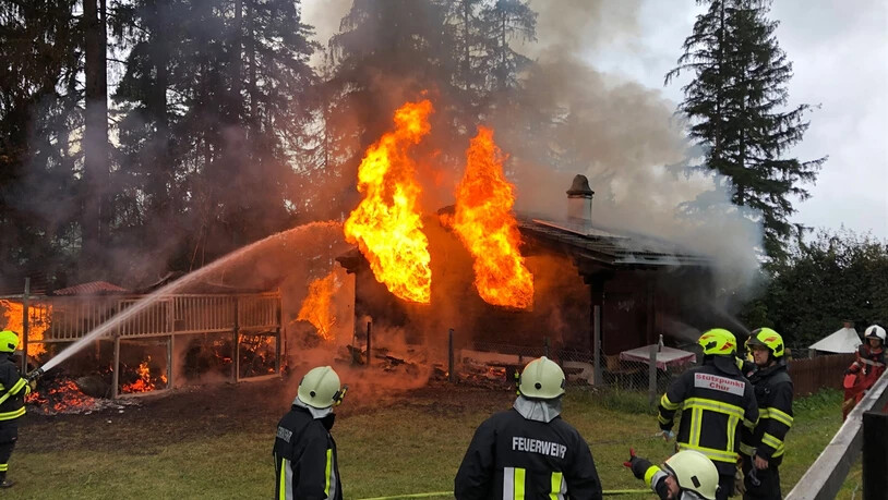 Beim Brand eines Maiensäss in Valzalära wurde niemand verletzt.