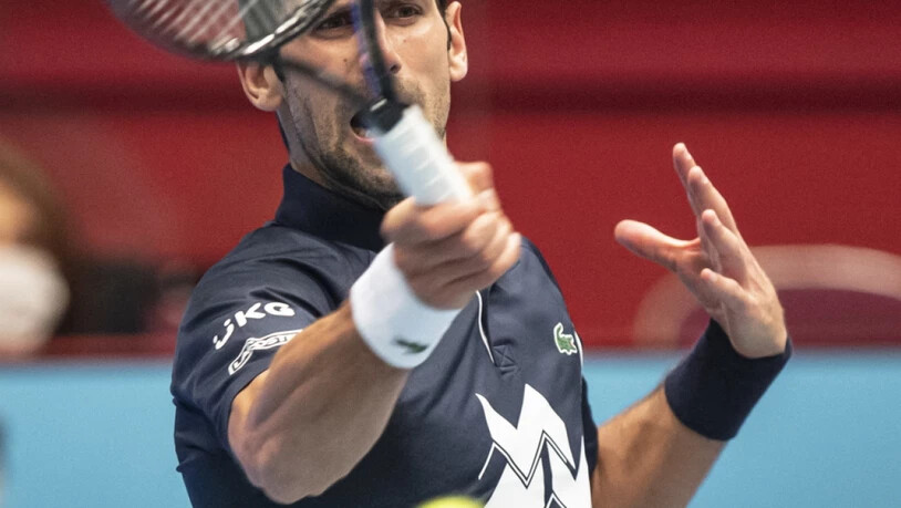 Novak Djokovic traf gegen Lorenzo Sonego den Ball selten optimal