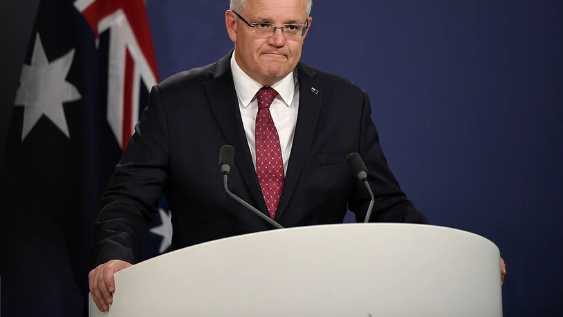 China führt Anti-Dumping-Massnahmen gegen australische Weine ein. Im Bild der australische Premierminister Scott Morrison. (Archivbild)