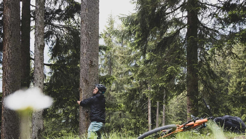 Blogger Martin Hoch erhielt auf seiner Reise durch den Kanton lustige Aufgaben - unter anderem musste er Bäume umarmen.