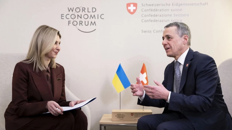 Bundesrat Ignazio Cassis hat die ukrainische First Lady Olena Selenska am Dienstag im Rahmen des WEF in Davos (GR) getroffen.