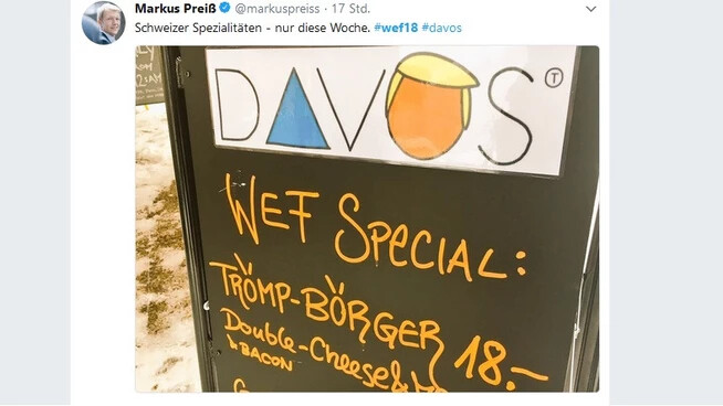 Davos ist bereit für den Besuch von US-Präsident Donald Trump.