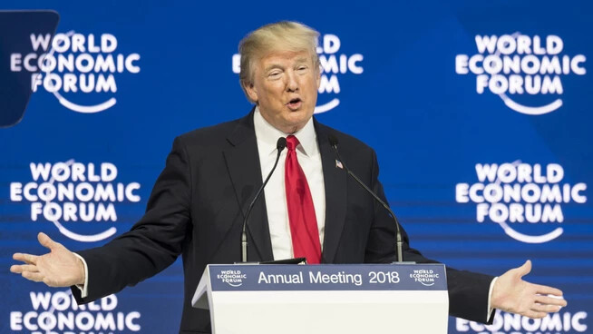 US-Präsident Donald Trump nimmt im nächsten Januar zum zweiten Mal am World Economic Forum in Davos teil. (Archivbild)
