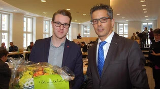 Der neue Davoser Landratspräsident Peter Baetschi (rechts) und Vizelandratspräsident Philipp Wilhelm.