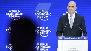 Bundespräsident Berset am WEF in Davos: Er hoffe, dass 2018 das Jahr der internationalen Zusammenarbeit und des Multilateralismus wird.