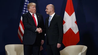 Trumps Botschaft an Berset (r.): Die Schweizer sind reicher dank der boomenden US-Wirtschaft.