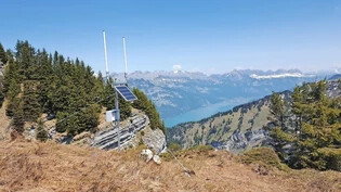 Testphase: Bereits 2019 stand auf dem Nüenchamm oberhalb von Mollis oder Filzbach eine Antenne.