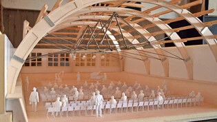 Modell der Zukunft: Mit einer verstärkten Holzdachkonstruktion wird die Reithalle zu einem sicheren Veranstaltungsort. 