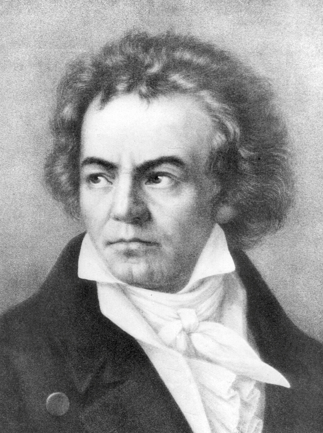 Rückblick: Ludwig van Beethoven in einer zeitgenössischen Darstellung. 