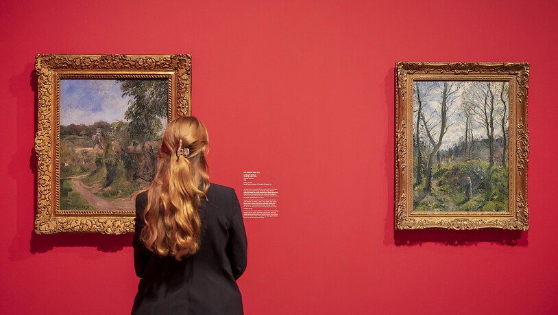 Zwei impressionistische Landschaftsgemälde von Camille Pissarro (rechts) und seines Schülers Paul Gauguin.