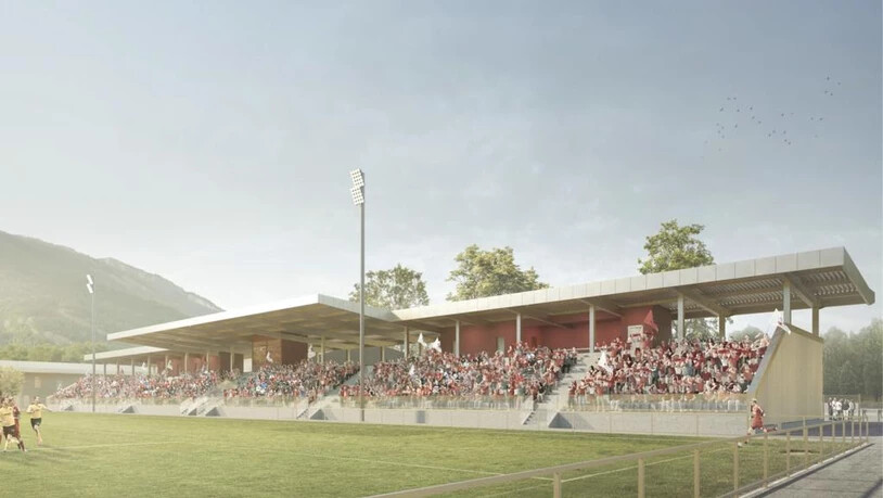 Siegerprojekt «Eisball» der Firma HRS Real Estate für die Churer Sportanlagen.