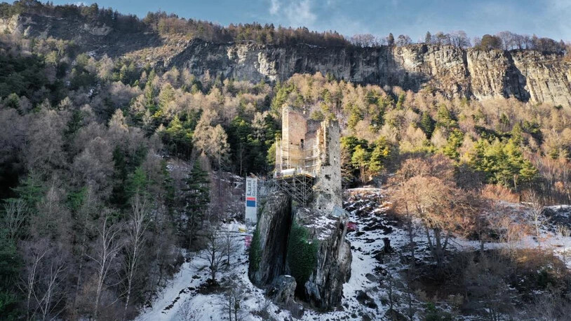 Die Burg Haldenstein wird zurzeit renoviert.
