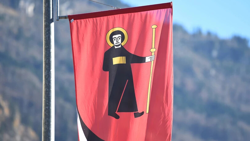 Fahne Flagge Fridolin Wappen Kanton Glarus