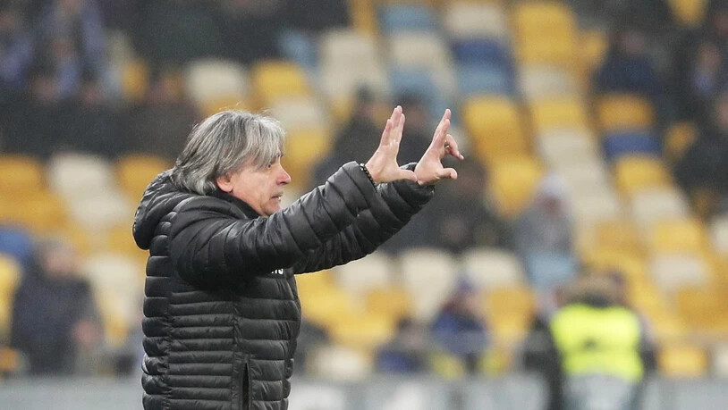 Maurizio Jacobacci treibt seine Spieler in Kiew unermüdlich an