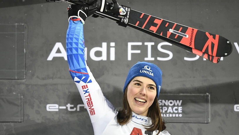 Petra Vlhova bejubelt ihren zweiten Sieg in Folge im Slalom