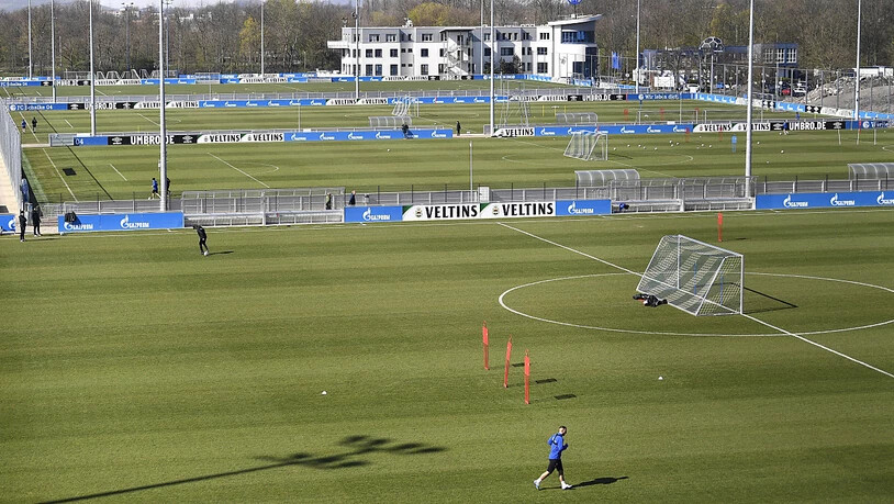 Vier Bundesligisten droht angeblich in Bälde die Zahlungsunfähigkeit. Im Bild das Trainingsgelände von Schalke 04