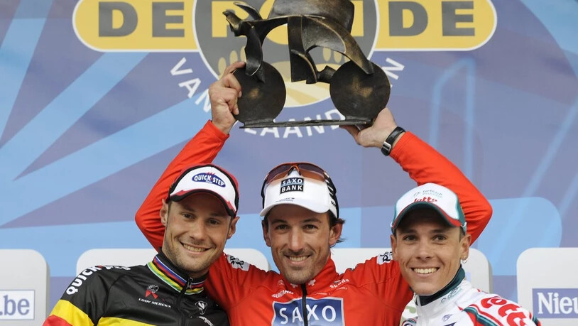 Fabian Cancellara wies die Belgier Tom Boonen und Philippe Gilbert in die Schranken