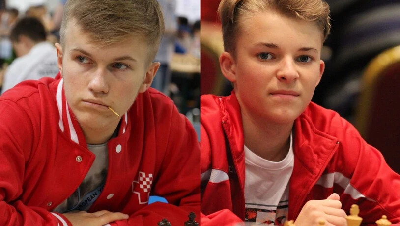 Schach dem Coronavirus: Die beiden Schweizer Schach-Junioren Oliver Angst (links) und Elias Giesinger organisieren ein Online-Turnier und unterstützen damit die Glückskette.
