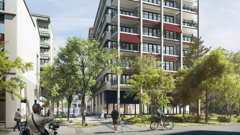 Östlich des Hauptkomplexes soll ein Wohnhaus der Saweka AG entstehen – auf dessen südlicher Seite ein kleiner Park an der Merkurstrasse.
