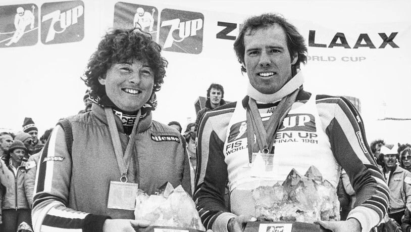 Die beiden Gesamtweltcup-Sieger der Saison 1980/81: Marie-Theres Nadig und Phil Mahre