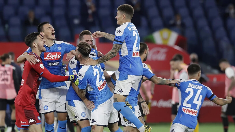 Grosser Jubel bei Napoli: Das Team von Gennaro Gattuso wurde zum sechsten Mal italienischer Cupsieger