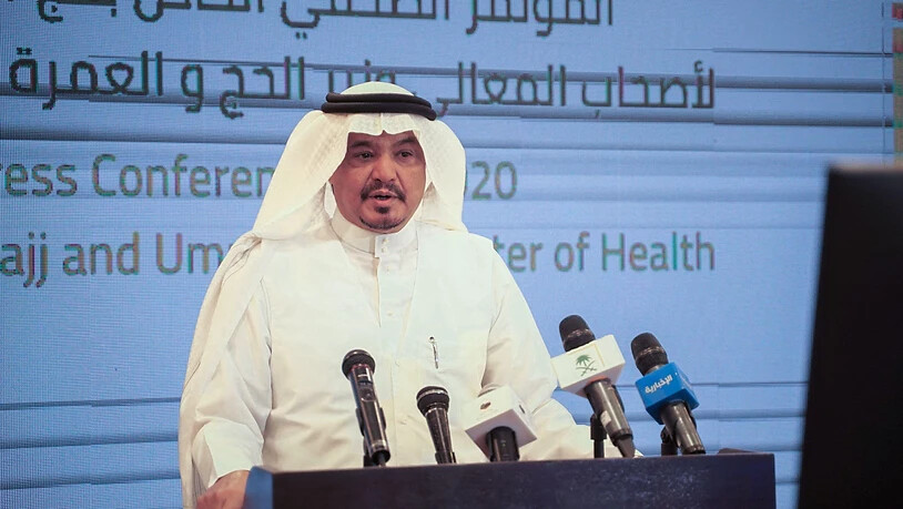 Mohammad Saleh Benten, Hadsch-Minister von Saudi-Arabien, spricht bei einer Pressekonferenz. Foto: -/Saudi Press Agency/dpa