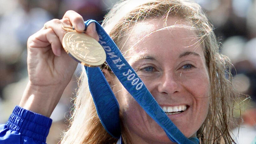 Erste Triathlon-Olympiasiegerin: Brigitte McMahon, Switzerland