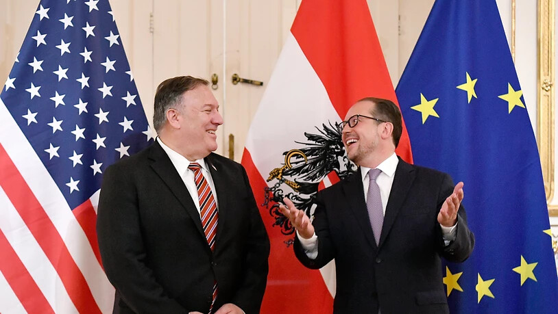 US-Außenminister Mike Pompeo wurde in Wien von seinem österreichischen Amtskollegen Alexander Schallenberg empfangen. Foto: Roland Schlager/APA/dpa