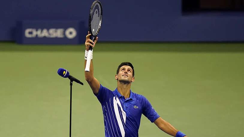 Novak Djokovic nach dem 6:1, 6:4, 6:1-Erfolg über Damir Dzumhur