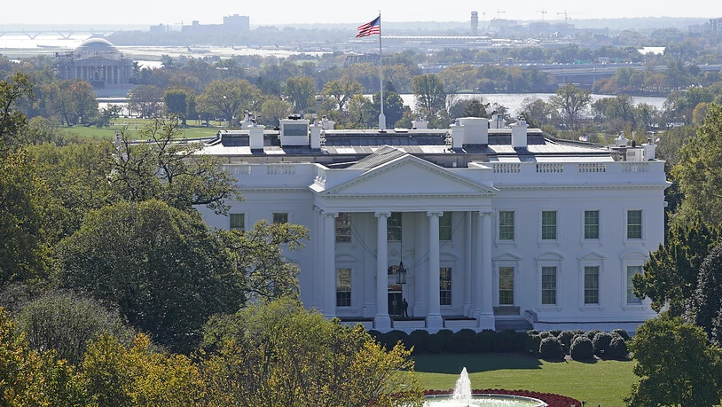 Ein Blick auf das Weiße Haus am Wahltag. Foto: Susan Walsh/AP/dpa
