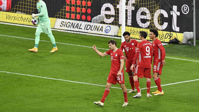 Die Bayern jublen gegen Dortmund erneut: Vierter Sieg in Folge gegen den Rivalen