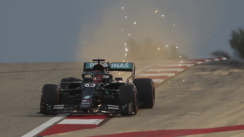Mercedes mit der Nummer 63 statt 44: George Russell sitzt am zweiten Rennwochenende in Bahrain im Cockpit des am Coronavirus erkrankten Lewis Hamilton