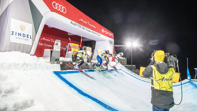Skicross Weltcup in Arosa.