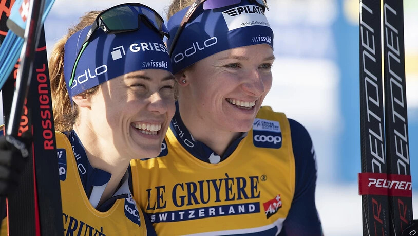 Die strahlenden Siegerinnen: Laurien van der Graaff (links) und Nadine Fähndrich.