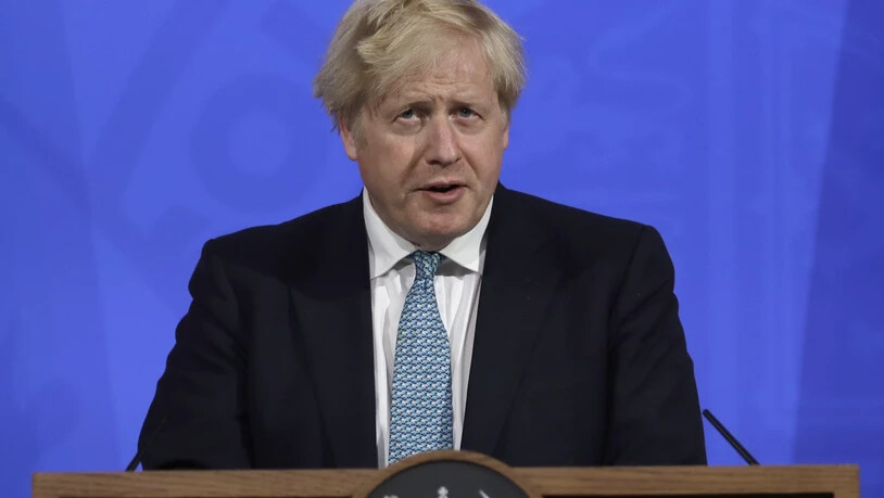 Boris Johnson, Premierminister von Großbritannien, spricht bei einer Pressekonferenz zur Corona-Pandemie. Foto: Matt Dunham/AP Pool/dpa