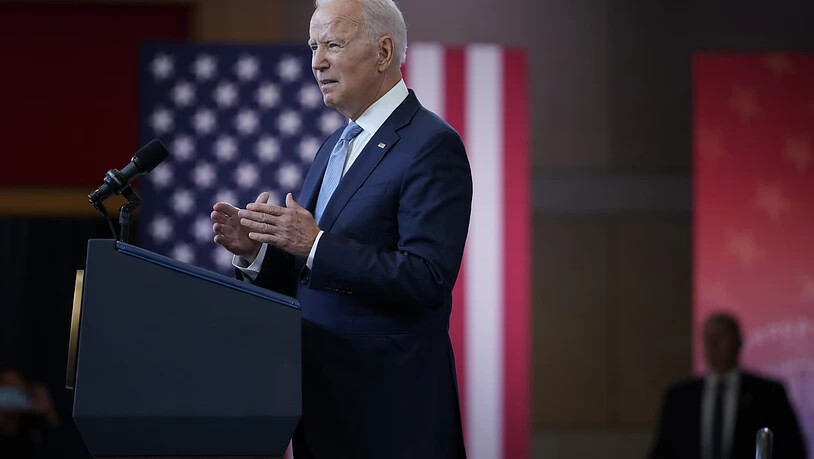 US-Präsident Joe Biden hält eine Rede über das Wahlrecht im National Constitution Center. Foto: Evan Vucci/AP/dpa