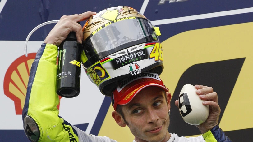 Valentino Rossi hat auch Schalk. So feierte er 2009 seinen letzten WM-Titel