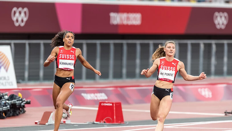 Ajla Del Ponte (rechts) und Mujinga Kambundji führten die grandiosen Schweizer Sprinterinnen an