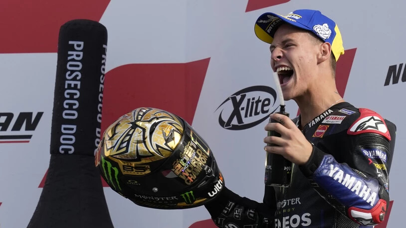 Verdienter Gold-Helm: Yamaha-Pilot Fabio Quartararo feiert in Misano seinen ersten WM-Titel in der MotoGP
