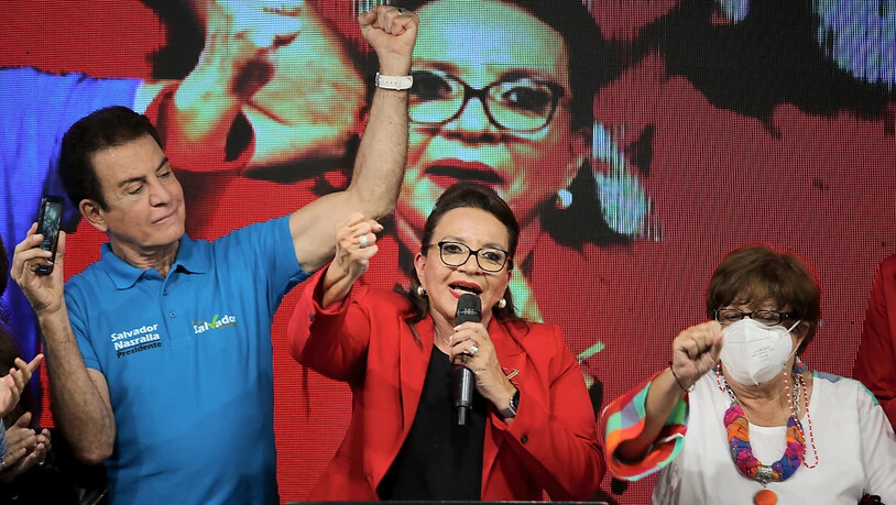 Die linke Oppositionskandidatin Xiomara Castro liegt nach ersten vorläufigen Zahlen bei der Präsidentenwahl in Honduras vorn. Foto: Délmer Membreño/dpa